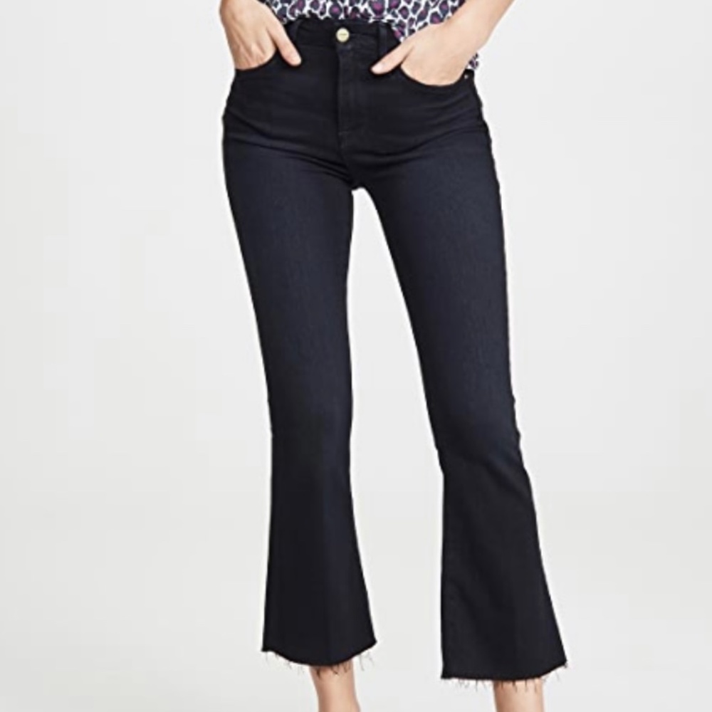 FRAME le crop mini boot raw edge jeans size 26 color Marcella new with tags